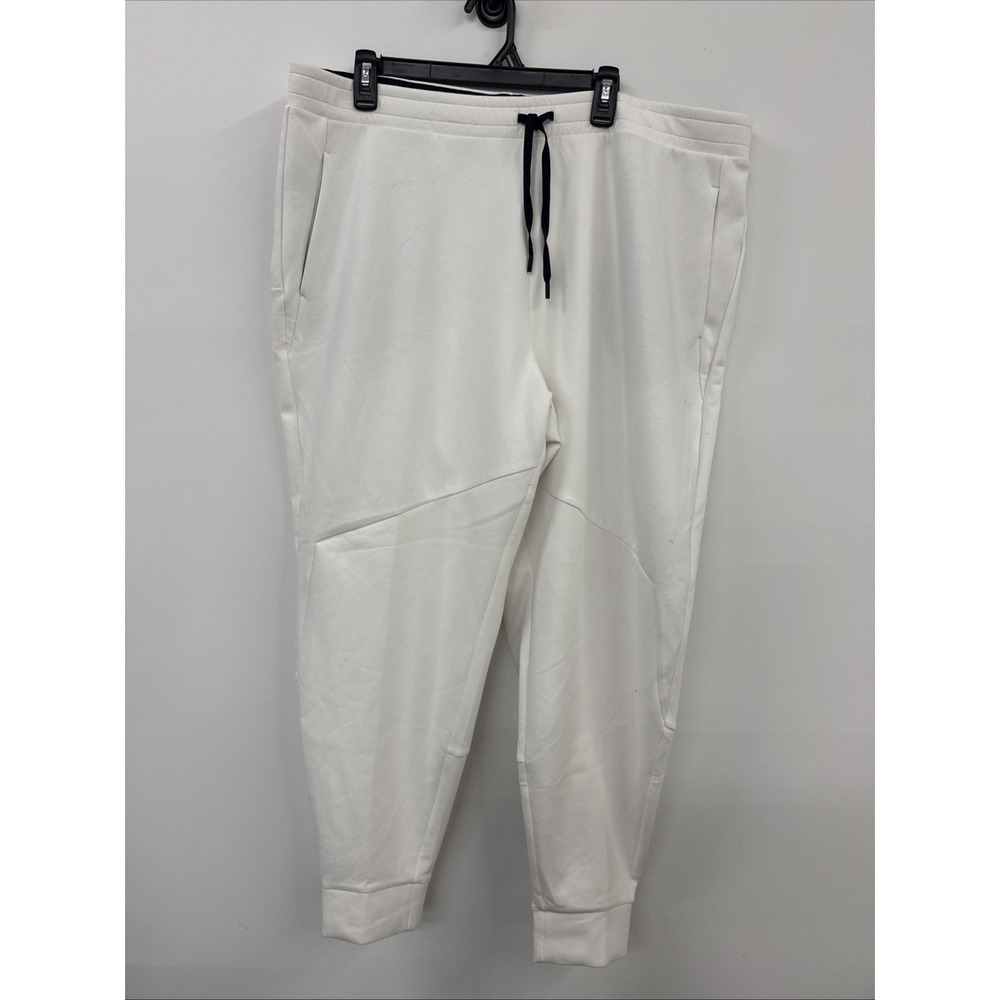 DSG‎ Mens White Sport Fleece Jogger Activewear Drawstring Size XXLarge